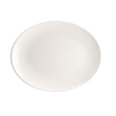 Bonna China Moove 12.25" x 9.5" x h:1" Oval Warm White Porcelain Platter (Set of 2)